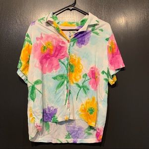 Jams World Water Color Sky Flower Floral Shirt